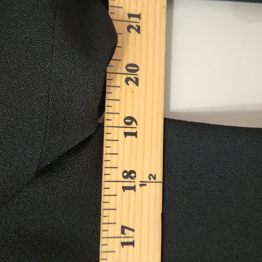 Talbots 100% Wool Longline Blazer Black Quiet Luxury Minimalist Size 10 - Picture 6 of 11